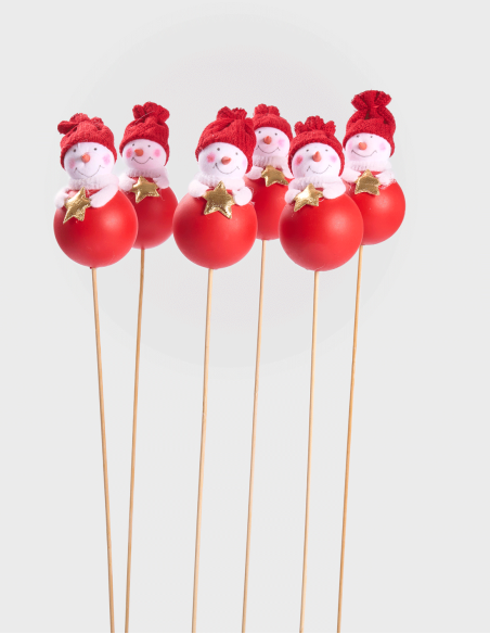 Pick de Navidad Muñeco de Nieve (54cm x 7cm)