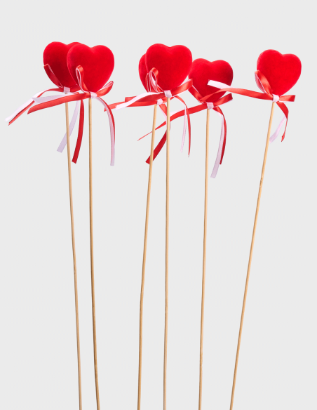 Pick Decorativo Corazón  (Pack 6 uds. | 50cm)