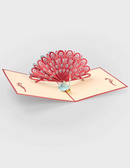Tarjetas Desplegables Pavo Real (30% descuento)