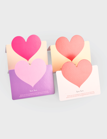 Tarjetas Decorativas de Corazones (14,5cm x 10,5cm)