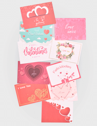 Tarjetas Simple Surtidas 4 San Valentín