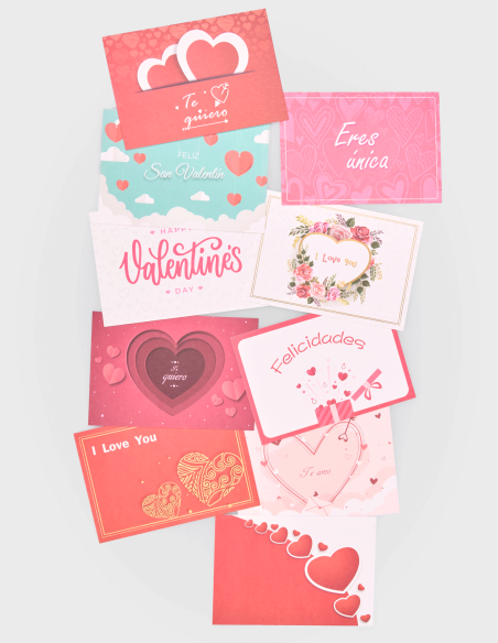 Tarjetas Simple Surtidas 4 San Valentín | GalacticBlum