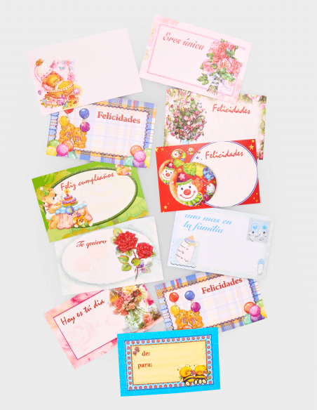 Tarjetas de Felicitación con Brillo 2 (100 uds | 9cm x 5,8cm)