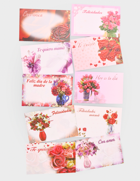 Tarjetas de Felicitación con Brillo 3 (100 uds | 9cm x 5,8cm)