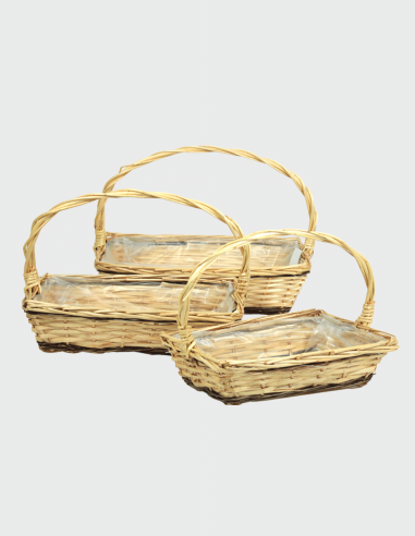 Juego Cestas Mimbre Rectangular (Ref: FM221019)