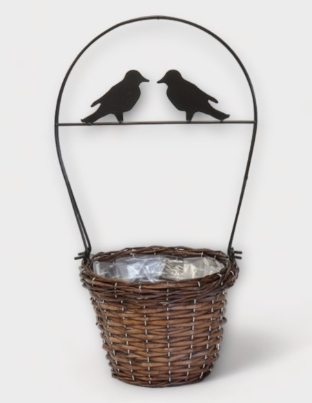 Cesta para Flores con Pájaros (30% descuento)