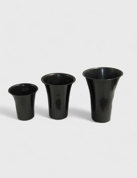 Floreros Negros de Plástico (3 medidas)