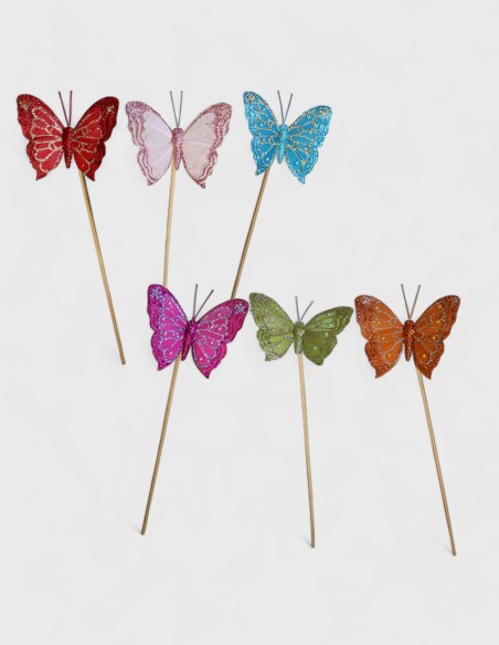 Pick Decorativo de Mariposa Sinapis (30cm)