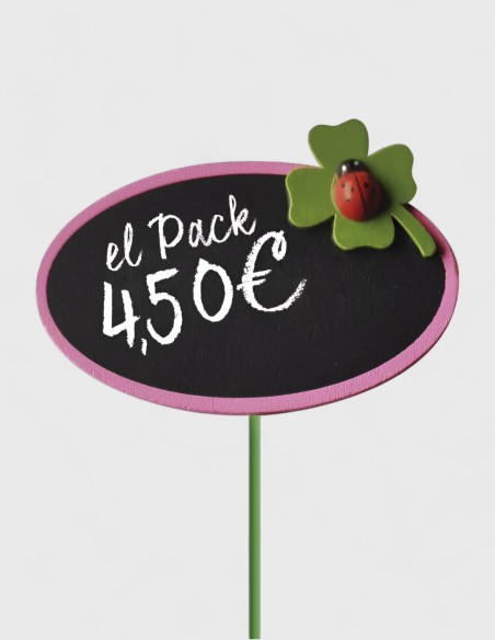 Pick Pizarra con Mariquita (20cm x 8'6cm)