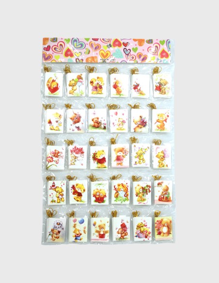 Tarjetas de San Valentín con Ositos (240 uds.| 94mm x 62mm)