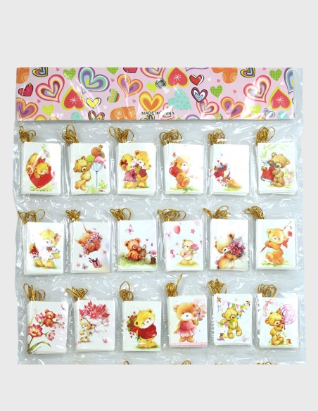 Tarjetas de San Valentín con Ositos (240 uds.| 94mm x 62mm)