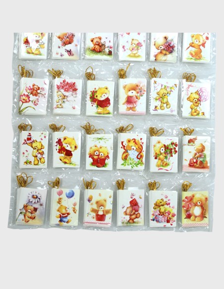 Tarjetas de San Valentín con Ositos (240 uds.| 94mm x 62mm)