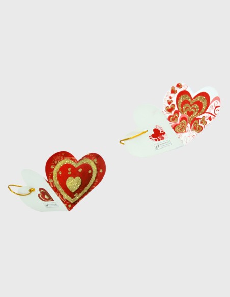 Tarjetas Corazón San Valentín (240 uds. | 112mm x 58mm)