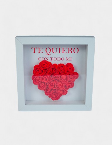 Marco Decorativo de Foam con Rosas Rojas