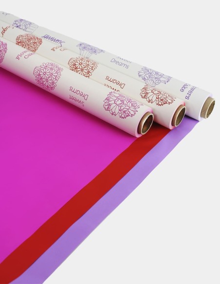 Papel Celofán Bicolor Flower Cake 70cm x 30m - Pastel