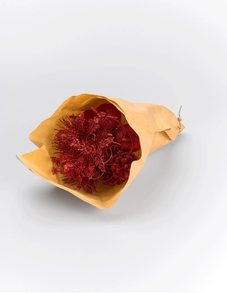 Ramo de Flores Navidad (Rojo, Plata, Oro)