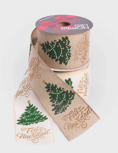 Cinta Navideña "Feliz Navidad" (64mm x 10m)