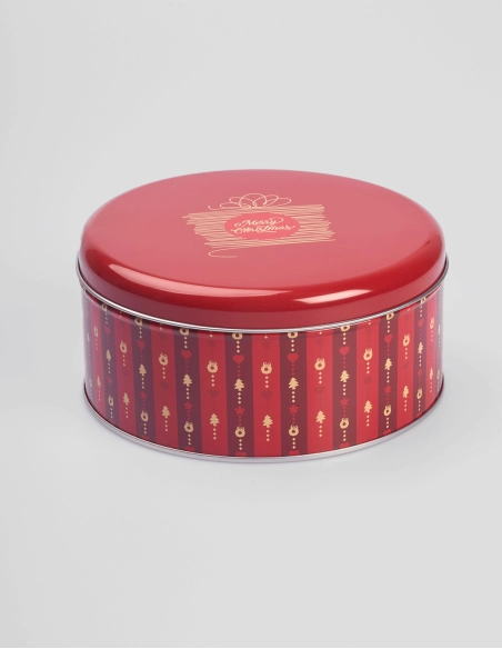 Lata de Navidad Redonda (17cm diám. x 7,5cm)