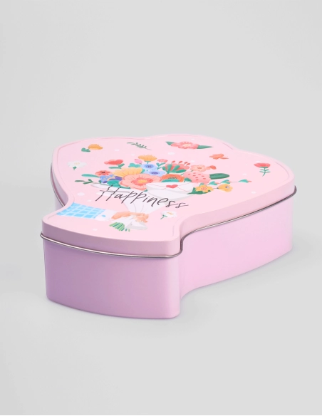 Caja Decorativa Metálica Ramo de Flores (20 x 21 x 6 cm)
