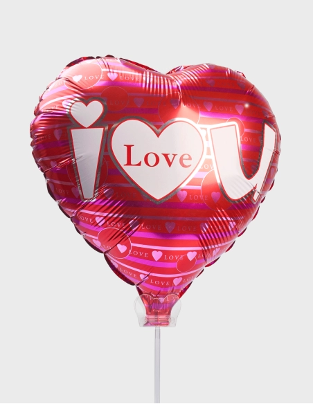 Globo I Love You Corazón Rosa (25 uds. | 45cm ø)