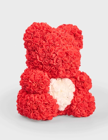 Oso de Rosas de foam con Caja