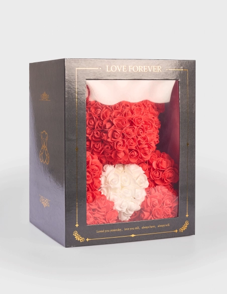 Oso de Rosas de foam con Caja