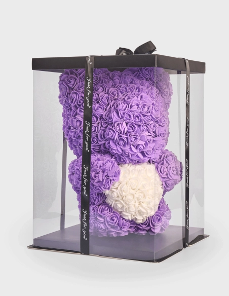 Oso de Rosas Foam con Corazón (36cm x 25cm x 25cm)