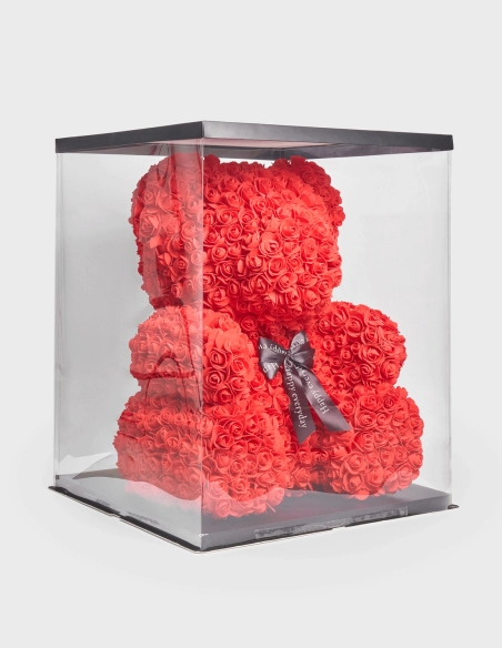 Oso de Rosas Grande de Foam Perfumado (65cm x 50cm)