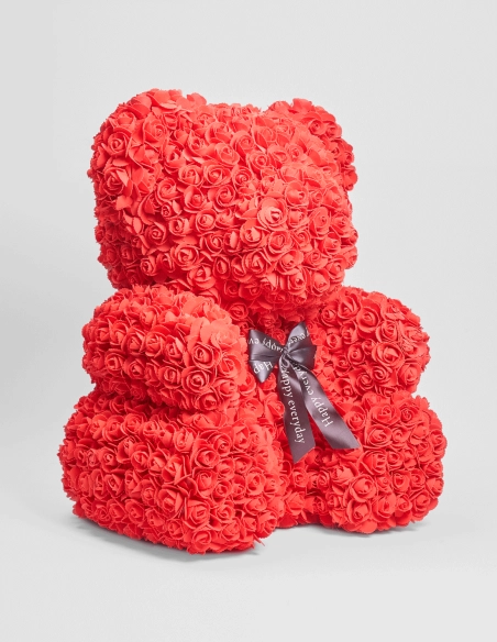 Oso de Rosas Grande de Foam Perfumado (65cm x 50cm)
