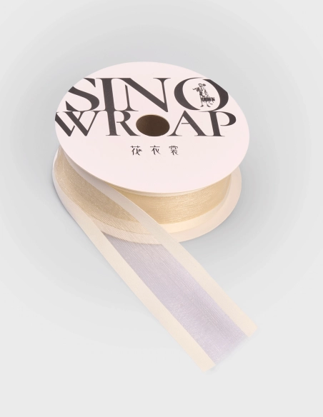 Cinta de Organza con Borde de Tela (4cm x 18'29m)