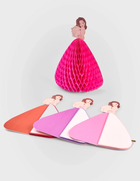 Tarjetas Desplegables Muñeca con Falda (30% descuento)
