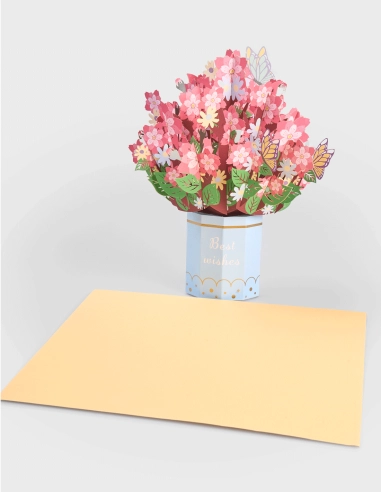 Tarjetas Desplegables Ramo de Flores (30% descuento)