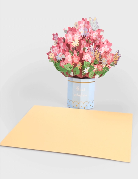 Tarjetas Desplegables Ramo de Flores (30% descuento)