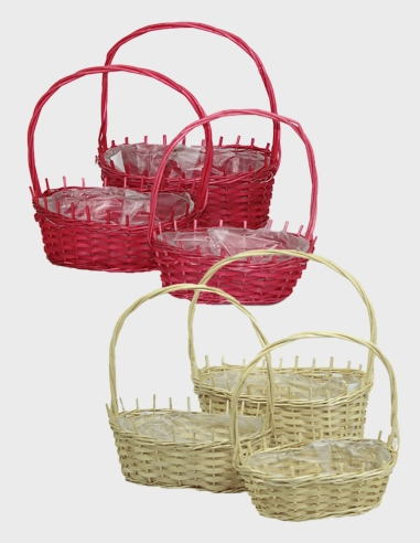 Juego Cestas de Mimbre para Flores (Ref: FM221014)