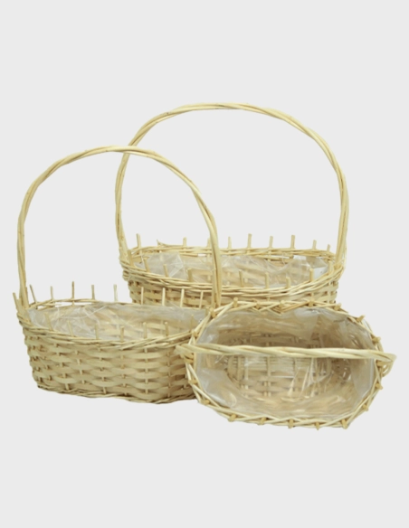 Juego Cestas de Mimbre para Flores (Ref: FM221014)