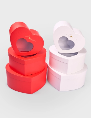 Juego de 3 Cajas de Corazón