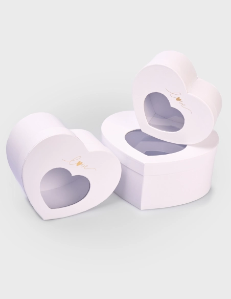 Juego de 3 Cajas de Corazón