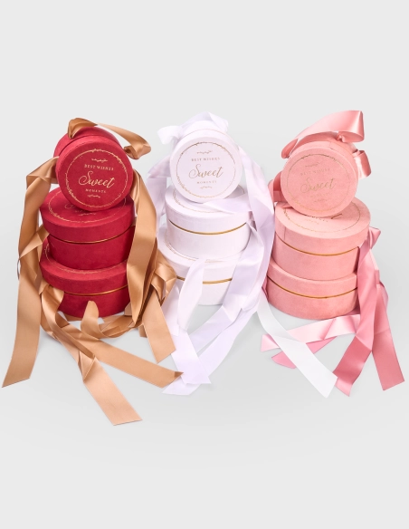 Cajas de Terciopelo Redondas (30% descuento)