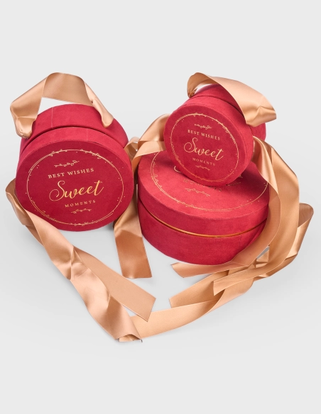 Cajas de Terciopelo Redondas (30% descuento)
