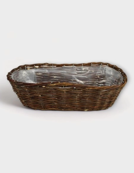 Cesta de mimbre ovalada (40cm)