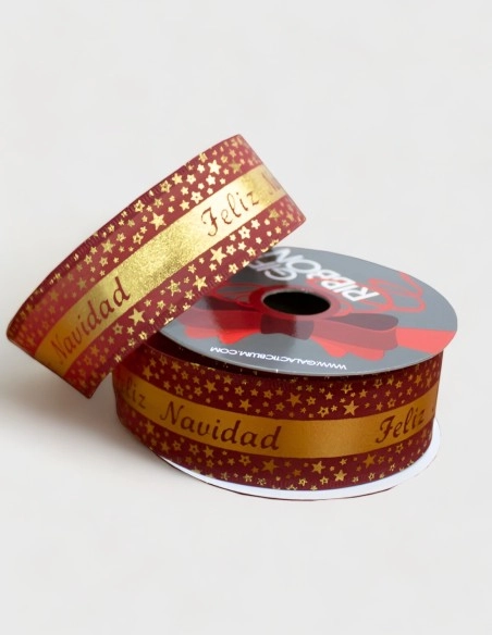 Cinta Navideña "Feliz Navidad" (38mm x 10m)