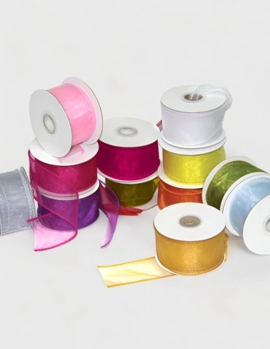Cinta de Organza Alambrada (30% descuento)