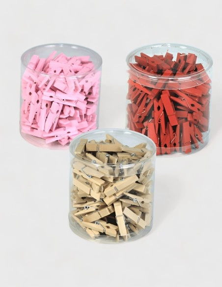 Pinzas pequeñas de madera (100 Unds)