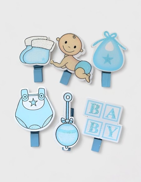 Pinzas decoradas pequeñas BEBÉ (50% descuento)