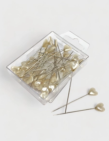 Alfiler Decorativo Corazón (40 uds. | 7mm. Ø x 5,5cm)