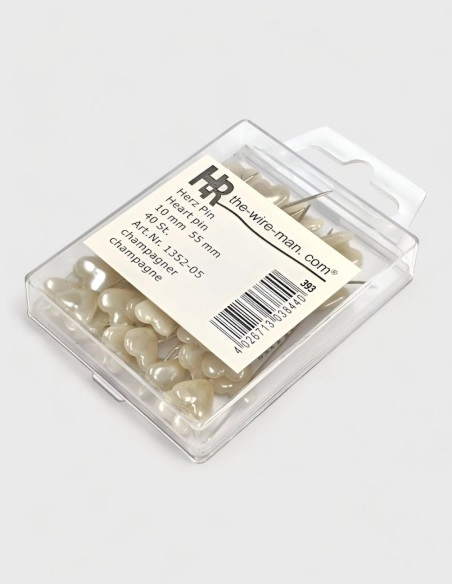 Alfiler Decorativo Corazón (40 uds. | 7mm. Ø x 5,5cm)