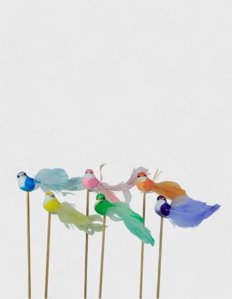 Pick Decorativo con Pájaros 3 (6 uds. | 20cm)