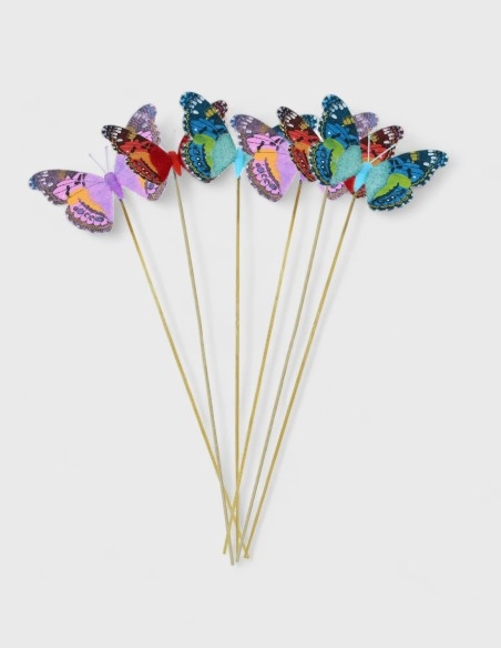 Pick Decorativo Mariposas (6 uds. | 40cm)