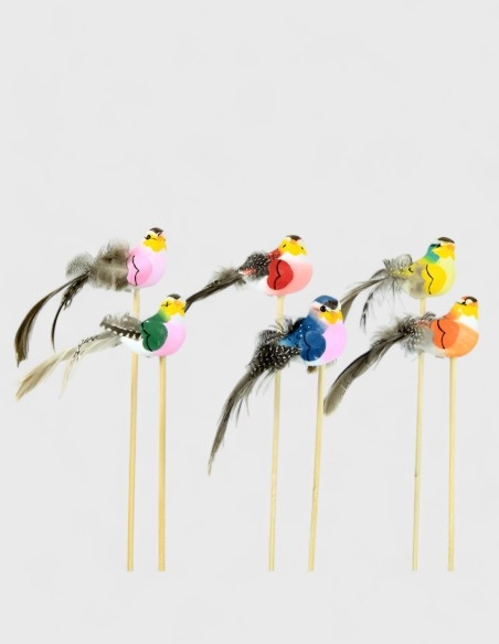 Pick Decorativo con Pájaros 4 (6 uds. | 20cm)