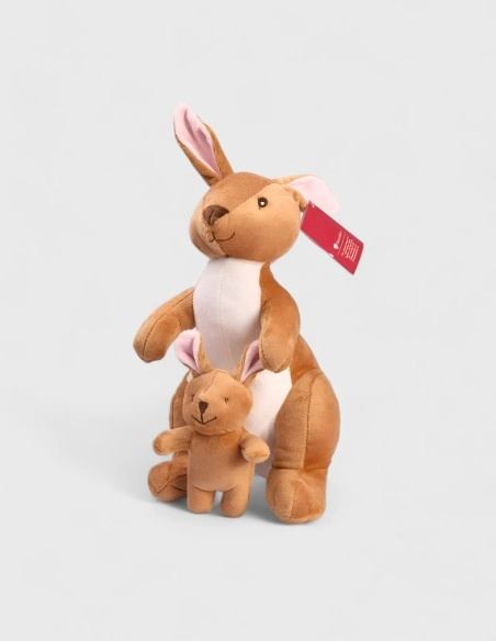 Peluche de Canguro con Cría (30cm)